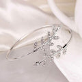 Crystal Leaf Vine Cuff Bracelet