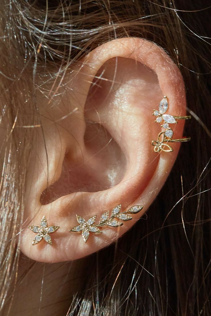 Floral & Butterfly Ear Set