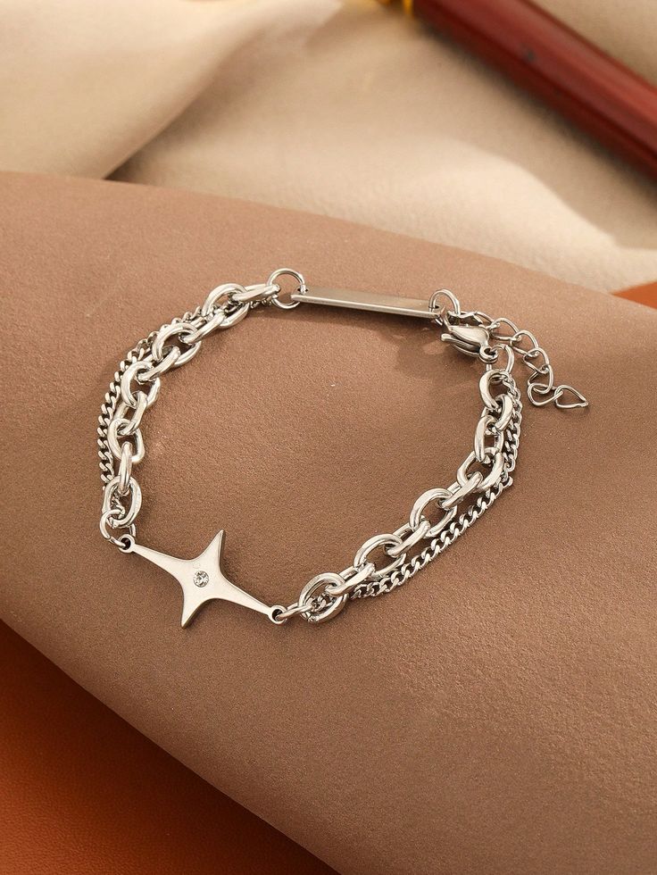 North Star Layered Chain Bracelet