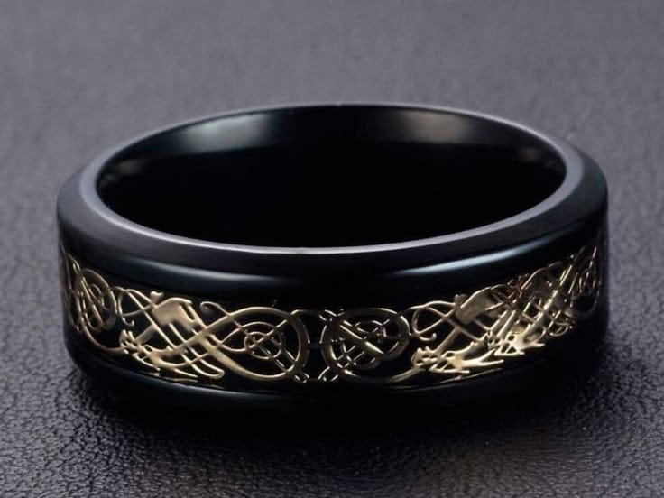 Dragon Pattern Band Ring