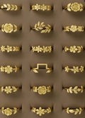 Golden Blossom Stacking Ring Set